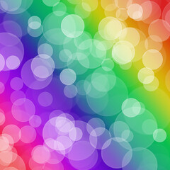 Rainbow Ombre Bokeh Background