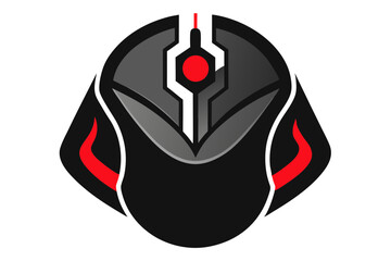 Gaming Mouse Icon in Black Fill Stylish and Functional Design