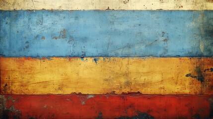 Abstract Textured Metal Surface with Vivid Colors and Weathered Appeal