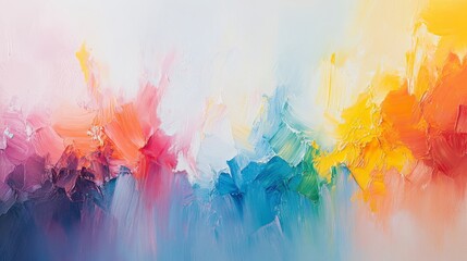 Vibrant Abstract Colorful Landscape: Bold Brushstrokes of Dynamic Hues and Emotions in Art
