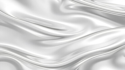 Metallic waves in silver and chrome, flowing like liquid metal, with smooth gradients that shift under light