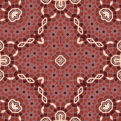 Seamless square pattern. Symmetric pattern texture