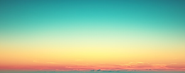 Fototapeta premium landscape with sunset over the sea and a gradient sky