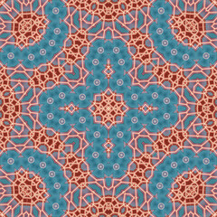 Seamless square pattern. Symmetric pattern texture
