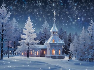 Fototapeta premium house in the snow