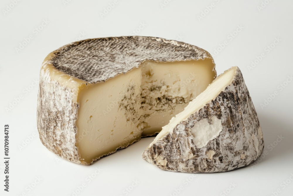 Poster A slice of cheese with a bite taken out of it, great for illustrations and editorial use