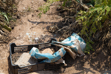 Climate change with natural disasters affecting agriculture on fertile land