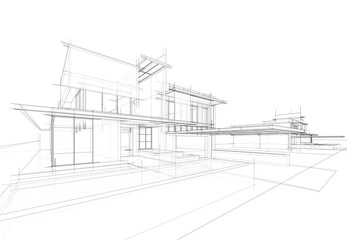 Fototapeta premium sketch of a house