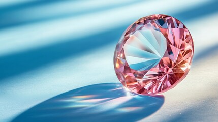 Fototapeta premium Stunning Pink Gemstone Showcasing Exceptional Brilliance