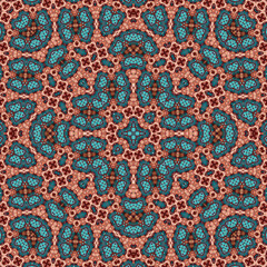 Seamless square pattern. Symmetric pattern texture