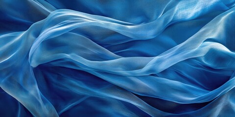 Obraz premium A close-up shot of a blue fabric texture, suitable for design and photography projects