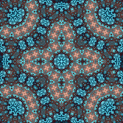 Seamless square pattern. Symmetric pattern texture