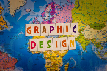 Graphic Design Map. Infographic graphic design print map 