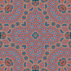 Seamless square pattern. Symmetric pattern texture
