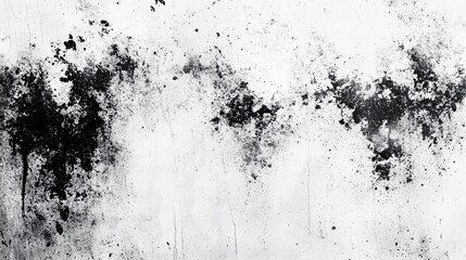 Black Ink Splatter on White Background