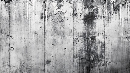 Weathered Concrete Wall with Flaking Paint