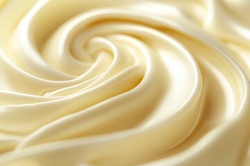 Abstract background cream texture with soft swirls and smooth glossy finish, minimalistic style.