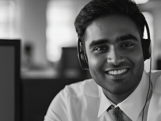 Businessman with Smile at Work