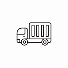 lorry truck icon sign vector