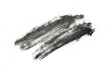 black brush on white background 