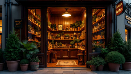 Charm Awaits: A Doorway Leading into a Quaint Store Filled with Colorful Items and Cozy Ambiance