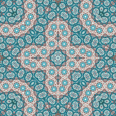 Seamless square pattern. Symmetric pattern texture
