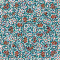 Seamless square pattern. Symmetric pattern texture
