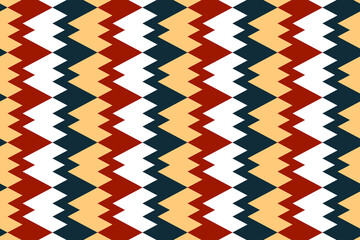Obraz premium Vibrant geometric pattern showcasing bold colors and zigzag design on a canvas