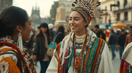 Vibrant community festival captured in cinematic street photography scene