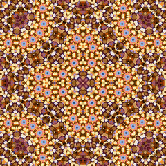 Seamless square pattern. Symmetric pattern texture