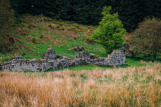 In Knapdale Forest, near the edge of Loch Coille Bharr, Argyll, Scotland you can discover the remains of the township called Kilmory Oib. One of the earliest known references is in the 1694 Hearth Tax