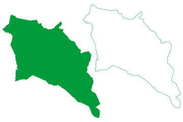 Pedro Alexandre municipality (Bahia state, Municipalities of Brazil, Federative Republic of Brazil) map vector illustration, scribble sketch Pedro Alexandre map