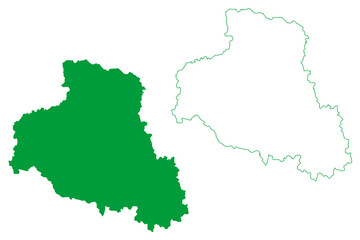 Pindobacu municipality (Bahia state, Municipalities of Brazil, Federative Republic of Brazil) map vector illustration, scribble sketch Pindobacu map