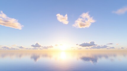 Fototapeta premium Serene Sunrise Over Calm Waters