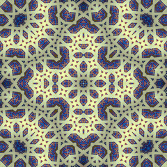 Seamless square pattern. Symmetric pattern texture