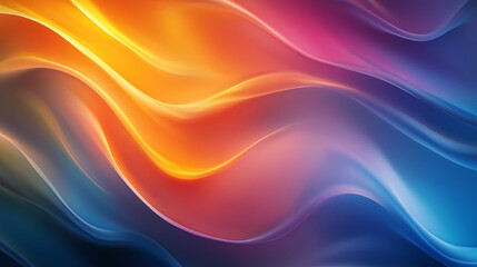 Fototapeta premium Futuristic abstract gradient featuring neon lights seamlessly blending with metallic hues, showcasing smooth transitions of vibrant colors like electric blue, magenta, and silver