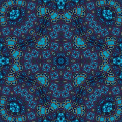 Seamless square pattern. Symmetric pattern texture