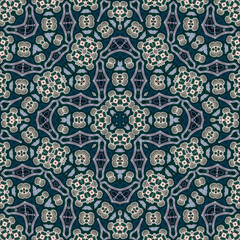 Seamless square pattern. Symmetric pattern texture