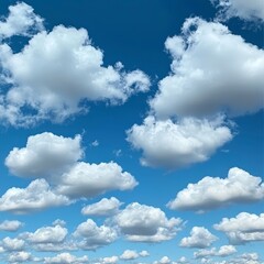 Naklejka premium A Sky Full of Fluffy Clouds