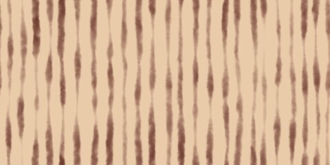 Blurred watercolor striped seamless pattern. Brown and beige vertical wavy lines. Tiger texture