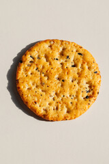 multigrain cracker on white