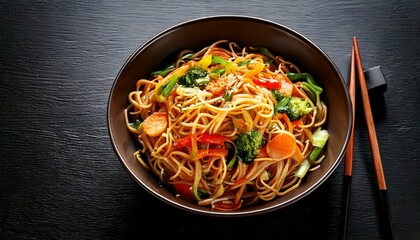Bowl of chowmien noodles