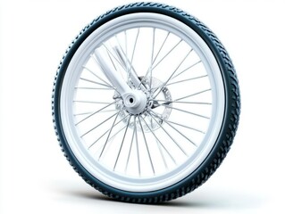 Fototapeta premium Elegant White Bicycle Wheel