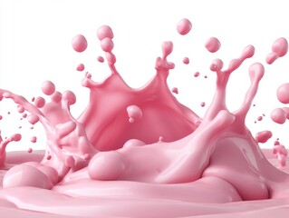 Pink Drink Splash Art