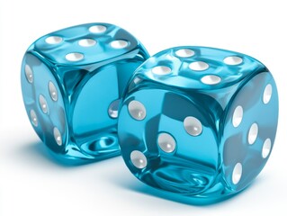 Pair of Shiny Blue Dice