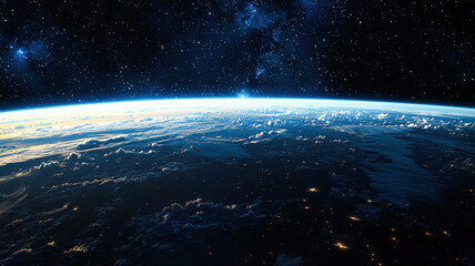 Obraz premium The horizon stretches to the stars, symbolizing limitless possibilities and the vast expanse of opportunity