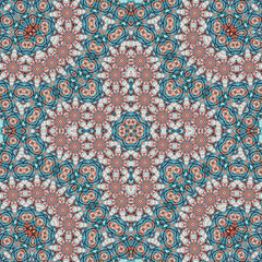 Naklejka premium Seamless square pattern. Symmetric pattern texture