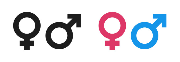 gender symbol, male and female isolated on white background © Mohammad