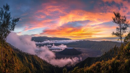 Fototapeta premium Volcano Sunrise