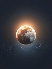 Obraz premium Glowing Moon in the Night Sky